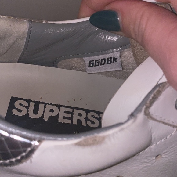 Golden Goose Superstar Sneakers, Mix Match Low-Top, Silver/Grey - Picture 9 of 10
